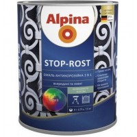 Alpina Stop-Rost Эмаль антикоррозийная 3 в 1 шелковисто-матовая орехово-коричневый (0,75 л)