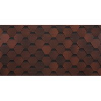 Битумная черепица Shinglas серия Оптима Красный - 3 м2/уп. (кв.м)