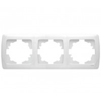 Электрика VIKO Carmen Рамка 3-постовая горизонтальная белая