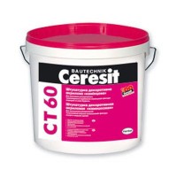 CERESIT CT-60 Штукатурка декоративная «Камешковая» зерно 1,5 мм акриловая (25 кг)